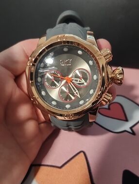 Sky Men's Chronograph Watch in Rose Gold and Grey